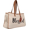 image:imageFunky Junque Large Canvas Tote Bag Womens Beach Shoulder PurseBlessed