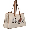 image:imageFunky Junque Large Canvas Tote Bag Womens Beach Shoulder PurseBlessed