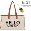 image:imageFunky Junque Large Canvas Tote Bag Womens Beach Shoulder PurseHello Weekend
