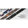image:imageFunky Junque Mens Braided Stretch Belt Golf Elastic RopeBlackGrey Mix