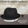 image:imageFunky Junque Mens Panama Porkpie Fedora Linen Summer Beach HatBlack