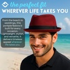 image:imageFunky Junque Mens Panama Porkpie Fedora Linen Summer Beach HatBurgundy