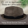 image:imageFunky Junque Mens Panama Porkpie Fedora Linen Summer Beach HatCoffee Brown