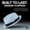 image:imageFunky Junque Mens Panama Porkpie Fedora Linen Summer Beach HatLight Blue