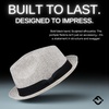 image:imageFunky Junque Mens Panama Porkpie Fedora Linen Summer Beach HatLight Grey