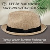 image:imageFunky Junque Mens Panama Porkpie Fedora Linen Summer Beach HatSand