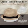image:imageFunky Junque Mens Panama Porkpie Fedora Linen Summer Beach HatSand