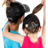 image:imageFunky Junque Mommy Me Criss Cross Ponytail Baseball Cap Set2 Pack Camo  Jet Black