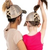 image:imageFunky Junque Mommy Me Criss Cross Ponytail Baseball Cap Set2 Pack Camo