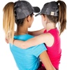 image:imageFunky Junque Mommy Me Criss Cross Ponytail Baseball Cap Set2 Pack Grey