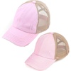 image:imageFunky Junque Mommy Me Criss Cross Ponytail Baseball Cap Set2 Pack Light Pink