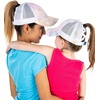 image:imageFunky Junque Mommy Me Criss Cross Ponytail Baseball Cap Set2 Pack Tie Dye Cotton Candy WMesh
