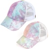 image:imageFunky Junque Mommy Me Criss Cross Ponytail Baseball Cap Set2 Pack Tie Dye Cotton Candy WMesh