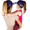 image:imageFunky Junque Mommy Me Criss Cross Ponytail Baseball Cap Set2 Pack Tie Dye Purple WMesh