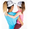 image:imageFunky Junque Mommy Me Criss Cross Ponytail Baseball Cap Set2 Pack White