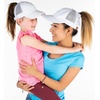 image:imageFunky Junque Mommy Me Criss Cross Ponytail Baseball Cap Set2 Pack White