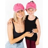 image:imageFunky Junque Mommy Me Criss Cross Ponytail Baseball Cap SetBasketweave  Pink 2 Pack