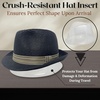 image:imageFunky Junque Packable Straw Fedora Mens Panama Trilby HatJet Black