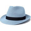 image:imageFunky Junque Packable Straw Fedora Mens Panama Trilby HatLight Blue