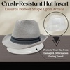 image:imageFunky Junque Packable Straw Fedora Mens Panama Trilby HatLight Grey