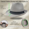 image:imageFunky Junque Packable Straw Fedora Mens Panama Trilby HatLight Grey
