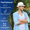 image:imageFunky Junque Packable Straw Fedora Mens Panama Trilby HatWhite Ivory