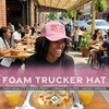 image:imageFunky Junque Premium Mesh Snapback Trucker Hat  Stylish Comfort for All  Patriotic Humor amp MoreBetter Late Than Ugly Light Pink
