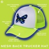image:imageFunky Junque Premium Mesh Snapback Trucker Hat  Stylish Comfort for All  Patriotic Humor amp MoreButterfly  Neon YellowWhite