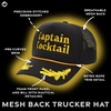 image:imageFunky Junque Premium Mesh Snapback Trucker Hat  Stylish Comfort for All  Patriotic Humor amp MoreCocktail Captain  BlackNautical