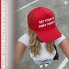 image:imageFunky Junque Premium Mesh Snapback Trucker Hat  Stylish Comfort for All  Patriotic Humor amp MoreGet Your Kid Away from Me  Red