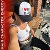 image:imageFunky Junque Premium Mesh Snapback Trucker Hat  Stylish Comfort for All  Patriotic Humor amp MoreI Love Hot Dads BlackWhite