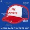image:imageFunky Junque Premium Mesh Snapback Trucker Hat  Stylish Comfort for All  Patriotic Humor amp MoreI Pee in Pools WhiteRedBlue