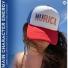 image:imageFunky Junque Premium Mesh Snapback Trucker Hat  Stylish Comfort for All  Patriotic Humor amp MoreMerica WhiteRedBlue