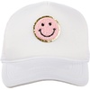 image:imageFunky Junque Premium Mesh Snapback Trucker Hat  Stylish Comfort for All  Patriotic Humor amp MoreSmiley Face  WhitePink