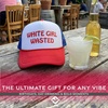 image:imageFunky Junque Premium Mesh Snapback Trucker Hat  Stylish Comfort for All  Patriotic Humor amp MoreWhite Girl Wasted WhiteRedBlue