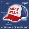 image:imageFunky Junque Premium Mesh Snapback Trucker Hat  Stylish Comfort for All  Patriotic Humor amp MoreWhite Trash RedWhiteBlue