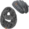image:imageFunky Junque Slouchy Beanie amp Infinity Scarf Gift Set  Matching Winter Accessories Sets for Women Oversized Hat and Scarves4 Tone Mix  Grey  Black  Beige  Light French Beige