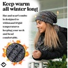 image:imageFunky Junque Slouchy Beanie amp Infinity Scarf Gift Set  Matching Winter Accessories Sets for Women Oversized Hat and Scarves4 Tone Mix  Grey  Black  Beige  Light French Beige