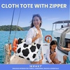 image:imageFunky Junque Stylish Straw Beach Tote Bag for Women  Summer Travel Shoulder Bag  Beach Quotes Cattle Bags Smiley FacesCattle Bag  Black