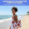 image:imageFunky Junque Stylish Straw Beach Tote Bag for Women  Summer Travel Shoulder Bag  Beach Quotes Cattle Bags Smiley FacesCattle Bag  Brown
