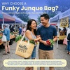 image:imageFunky Junque Stylish Straw Beach Tote Bag for Women  Summer Travel Shoulder Bag  Beach Quotes Cattle Bags Smiley FacesHello Summer  Natural