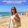 image:imageFunky Junque Stylish Straw Beach Tote Bag for Women  Summer Travel Shoulder Bag  Beach Quotes Cattle Bags Smiley FacesHello Summer  Natural