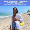 image:imageFunky Junque Stylish Straw Beach Tote Bag for Women  Summer Travel Shoulder Bag  Beach Quotes Cattle Bags Smiley FacesSmiley Face  Yellow Usa Bandana