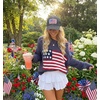 image:imageFunky Junque Trucker Hats for Men amp Women  Unisex Dad Hat Mesh Baseball Cap Distressed Vintage PatchAmerican Flag  Black