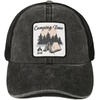 image:imageFunky Junque Trucker Hats for Men amp Women  Unisex Dad Hat Mesh Baseball Cap Distressed Vintage PatchCamping Time  Black