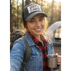 image:imageFunky Junque Trucker Hats for Men amp Women  Unisex Dad Hat Mesh Baseball Cap Distressed Vintage PatchHappy Camping  Black