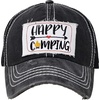image:imageFunky Junque Trucker Hats for Men amp Women  Unisex Dad Hat Mesh Baseball Cap Distressed Vintage PatchHappy Camping  Black