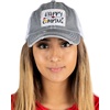 image:imageFunky Junque Trucker Hats for Men amp Women  Unisex Dad Hat Mesh Baseball Cap Distressed Vintage PatchHappy Camping  Grey