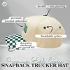 image:imageFunky Junque Trucker Snapback HatFull Time Yapper  Checker Print  GreenBeige