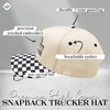 image:imageFunky Junque Trucker Snapback HatI Do All the Pretty Girls Hair  Checker Print  BlackBeige